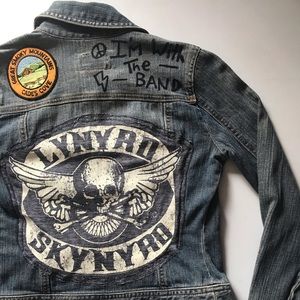 Lynyrd skynyrd cut and sew jean jacket